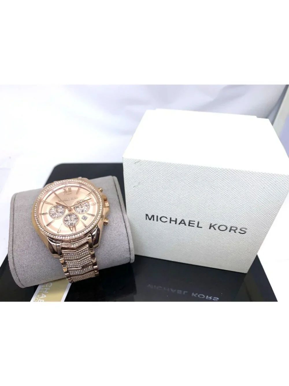 Michael Kors Women's Watch MK6730 Quartz Chronograph Rose Gold Steel 43mm
